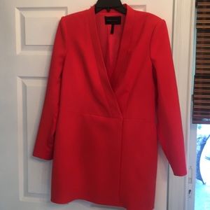 Bcbg maxazria red blazer style dress